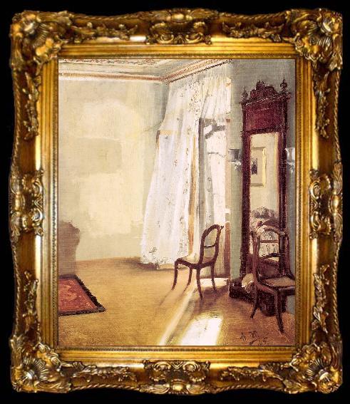 framed  Adolph von Menzel The French Window, ta009-2